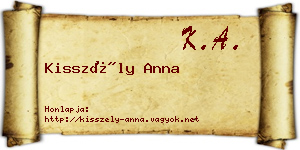 Kisszély Anna névjegykártya
